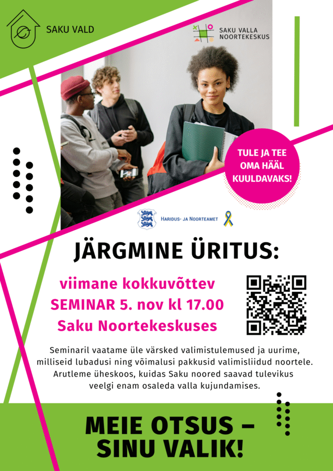 Kokkuvõttev SEMINAR – “Noored valima 2025” üritustesarja viimane üritus