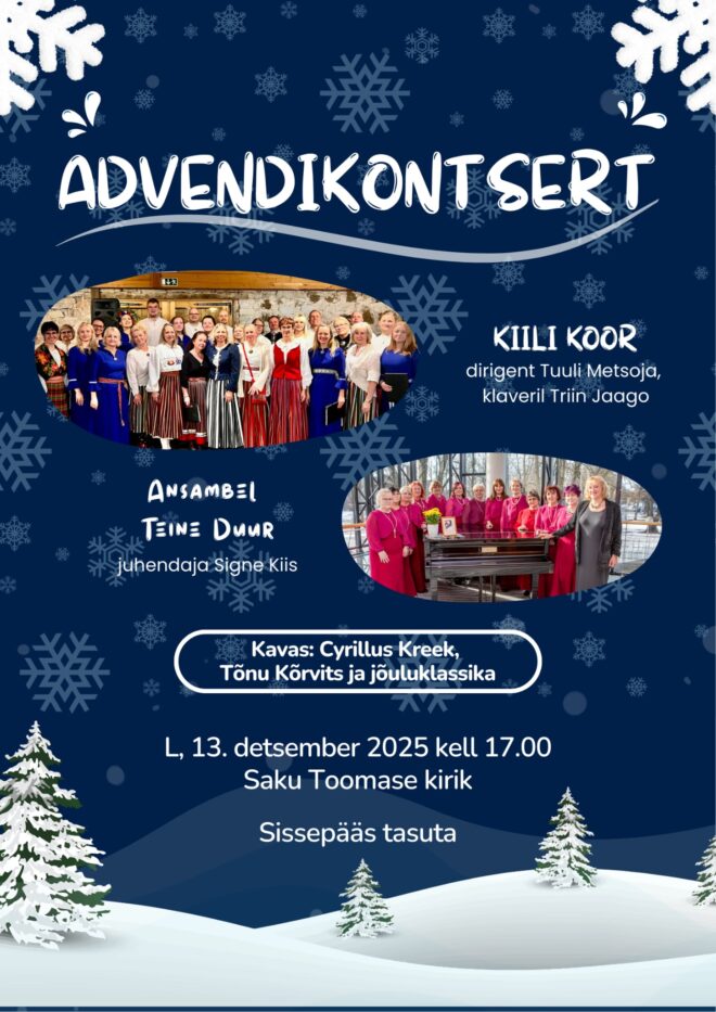 Advendikontsert Kiili koor ja ansamber Teine Duur