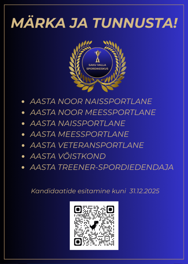 Märka ja tunnusta silmapaistvaid spordivaldkonna tegijaid!