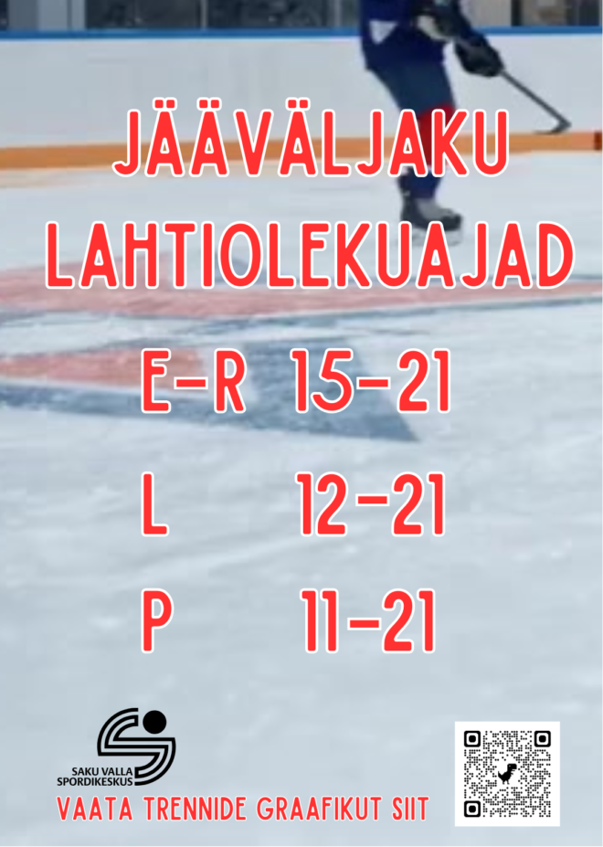 Jääväljaku on avatud alates 04.12.2025
