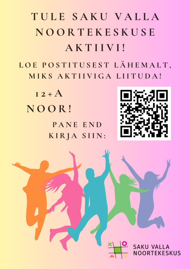 Tule liitu NOORTEKESKUSE AKTIIVIGA!