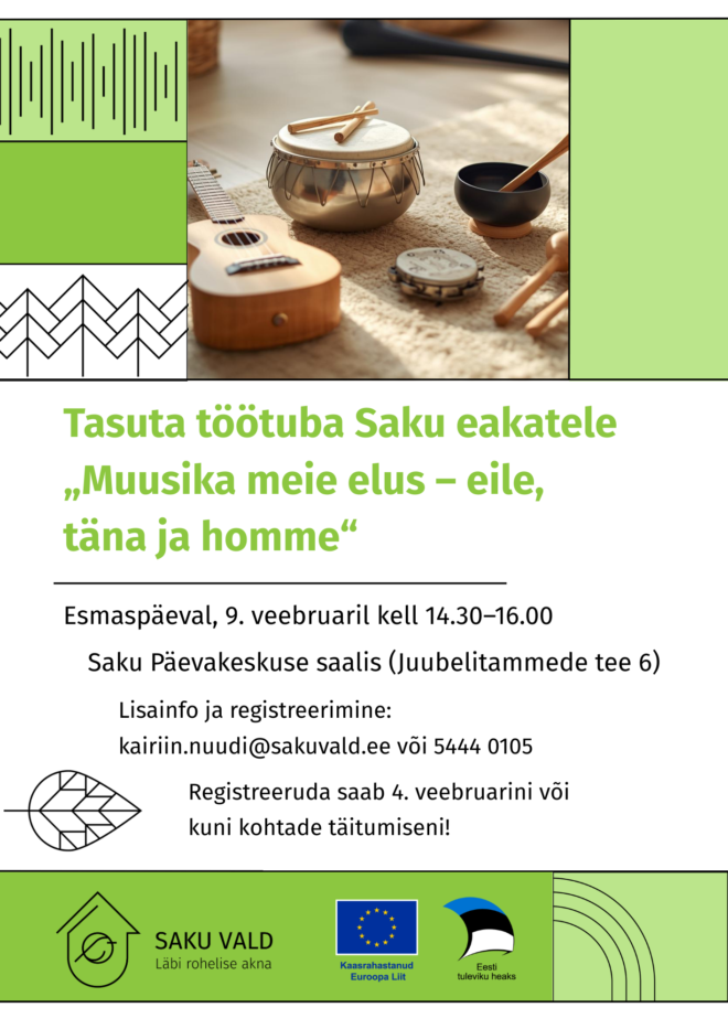 Muusikateemaline töötuba eakatele