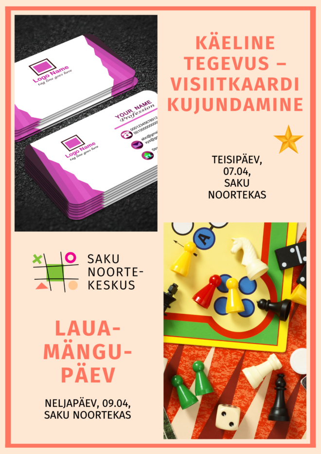 Tegevused Saku Noortekeskuses 07.04 ja 09.04