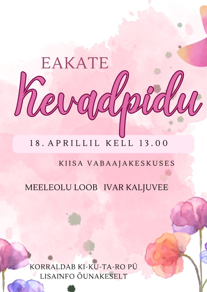 Kiisa piirkonna eakate KEVADPIDU