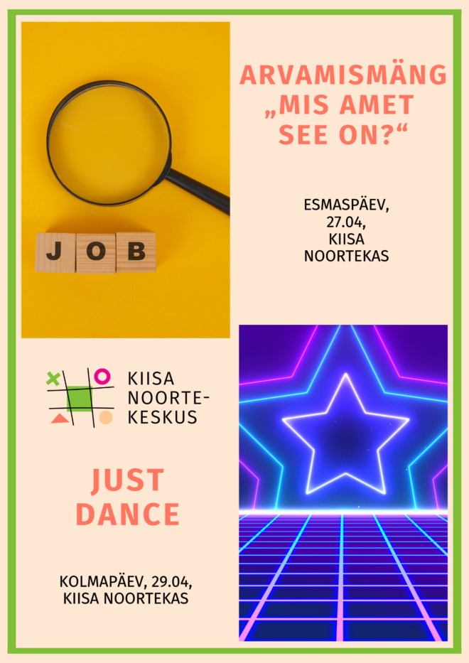Tegevused Kiisa Noortekeskuses 27.04 ja 29.04