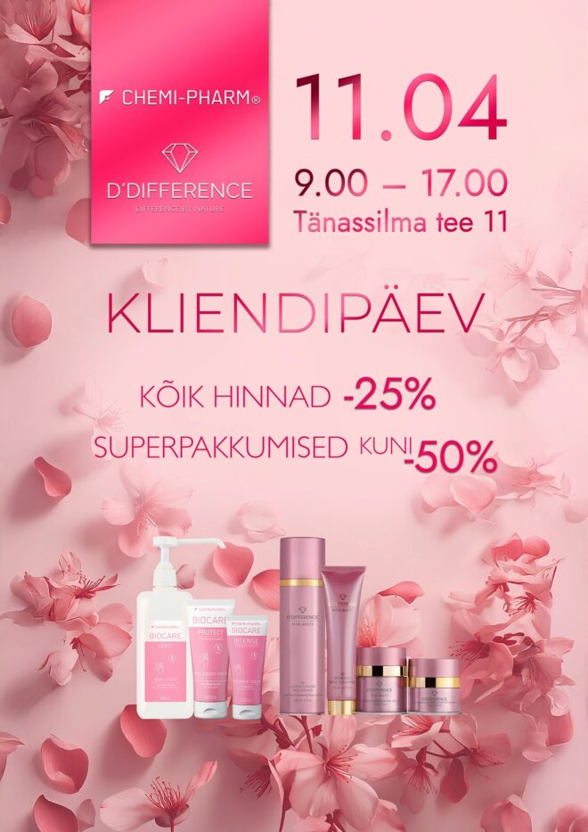 Kliendipäev D’DIFFERENCE’i & Chemi-Pharmi kontoris – Tänassilma tee 11