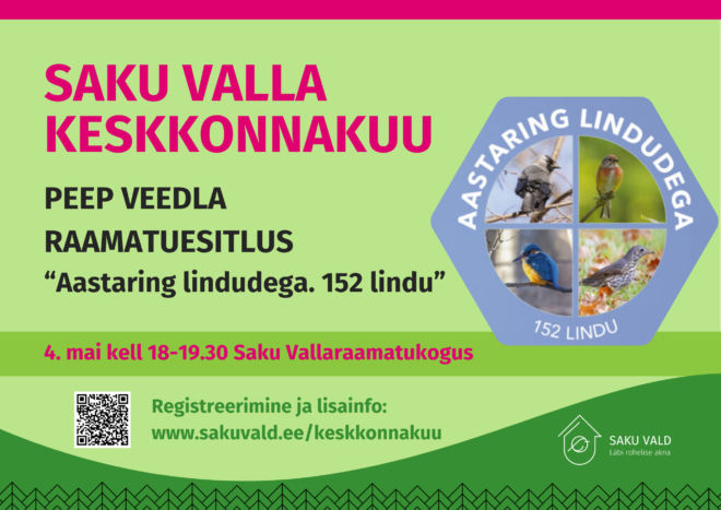 Peep Veedla raamatuesitlus “Aastaring lindudega. 152 lindu”