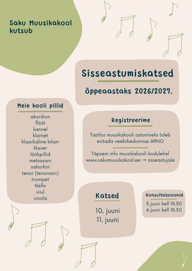 Saku Muusikakooli vastuvõtukatsed