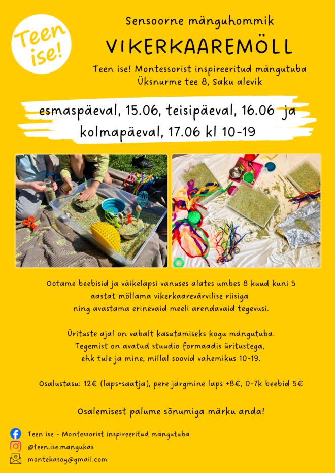 Sensoorne mänguhommik – Vikerkaaremöll