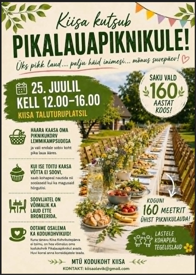 KIISA KUTSUB PIKALAUAPIKNIKULE
