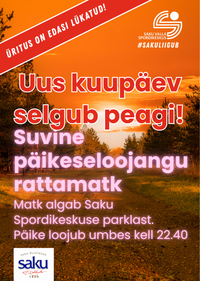 Üritus on edasi lükatud! Suvine päikeseloojangu rattamatk