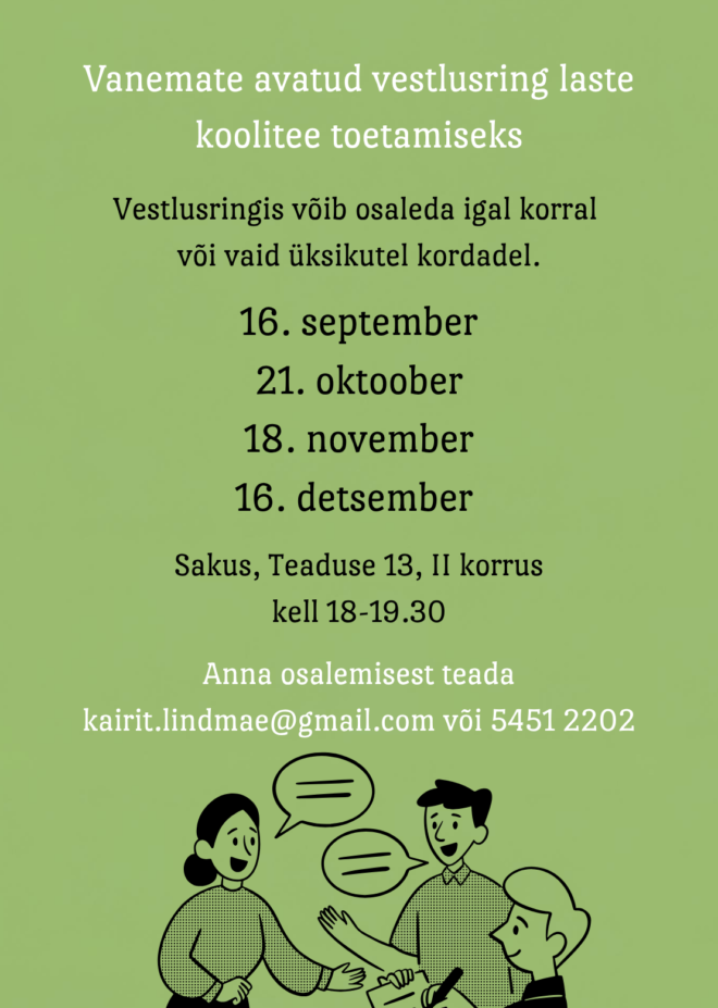 Vanemate avatud vestlusring laste koolitee toetamiseks