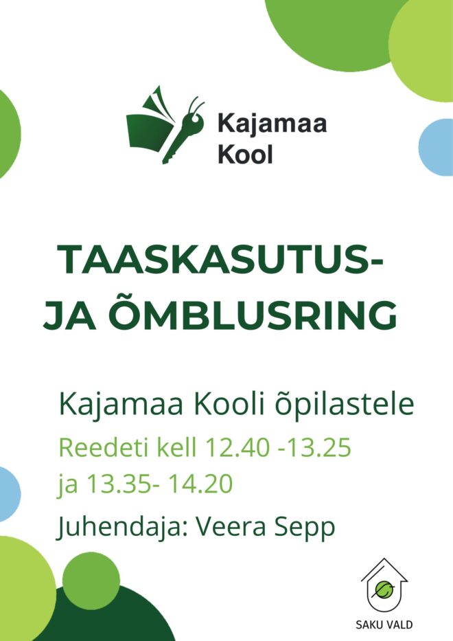 Taaskasutus- ja õmblusring Kajamaa Kooli õpilastele