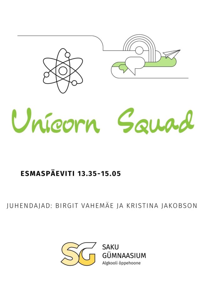 Unicorn Squad 2.-3. kl tüdrukutele