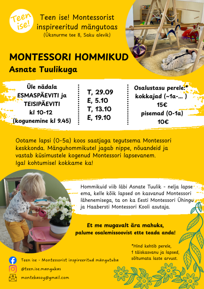 Montessori hommikud Asnate Tuulikuga