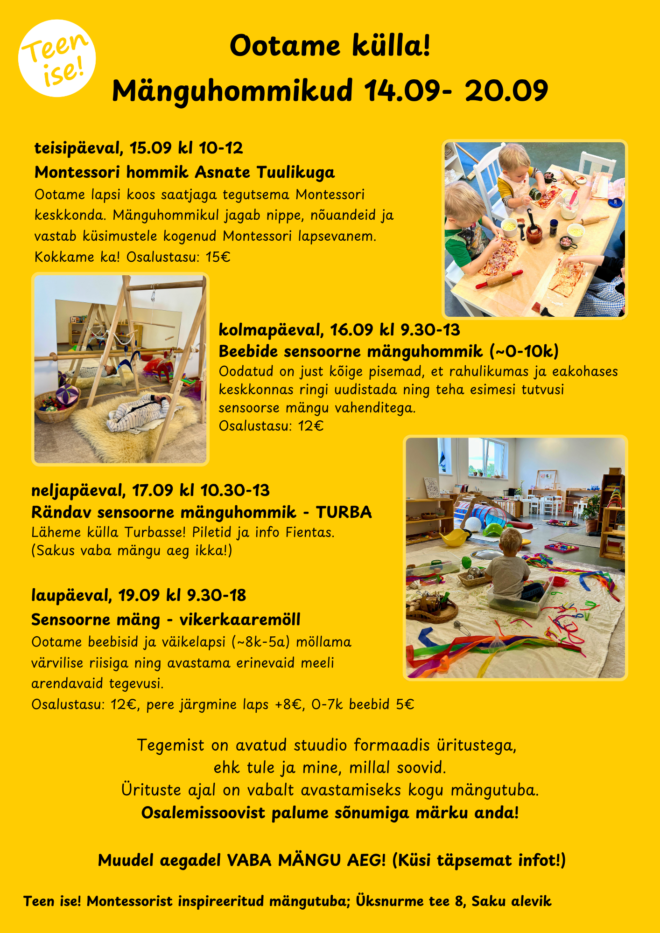 Mänguhommikud 14.-20.09