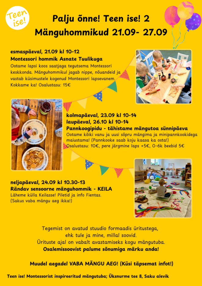 Mänguhommikud 21.-27.09