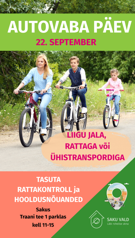 Autovaba päev – liigu jala, rattaga või ühistranspordiga