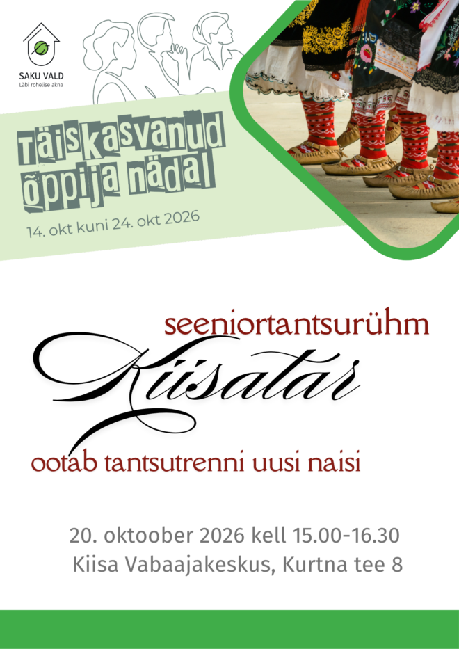 Seeniortantsurühm Kiisatar ootab tantsutrenni uusi naisi!