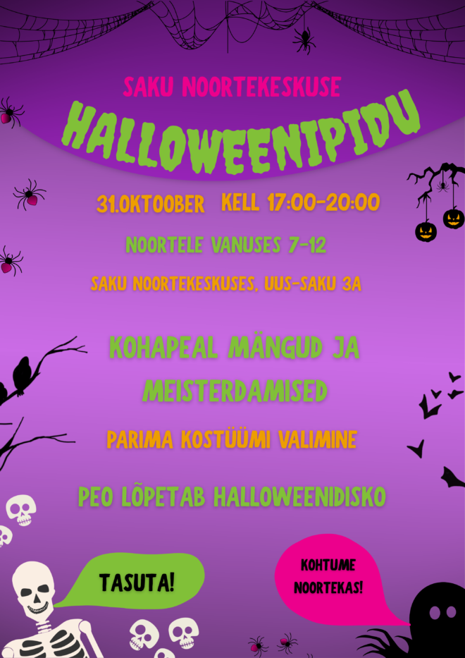 Saku noortekeskuse Halloweenipidu