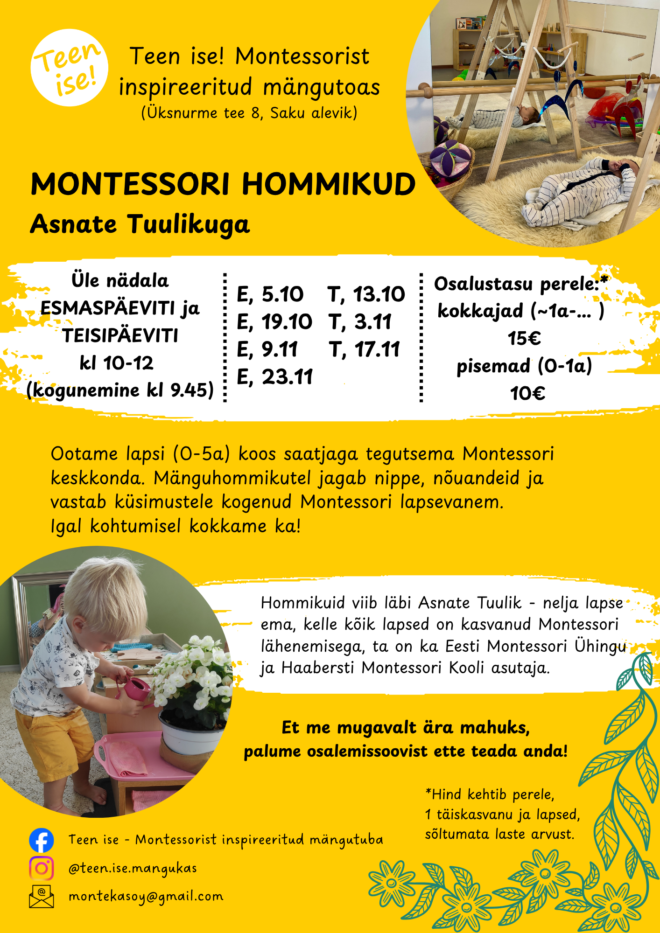 Montessori hommikud Asnate Tuulikuga