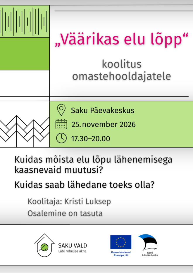 koolitus „Väärikas elu lõpp“