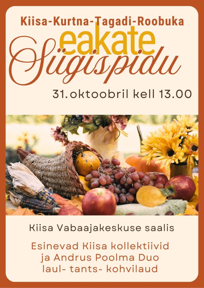 Kiisa piirkonna eakate SÜGISPIDU